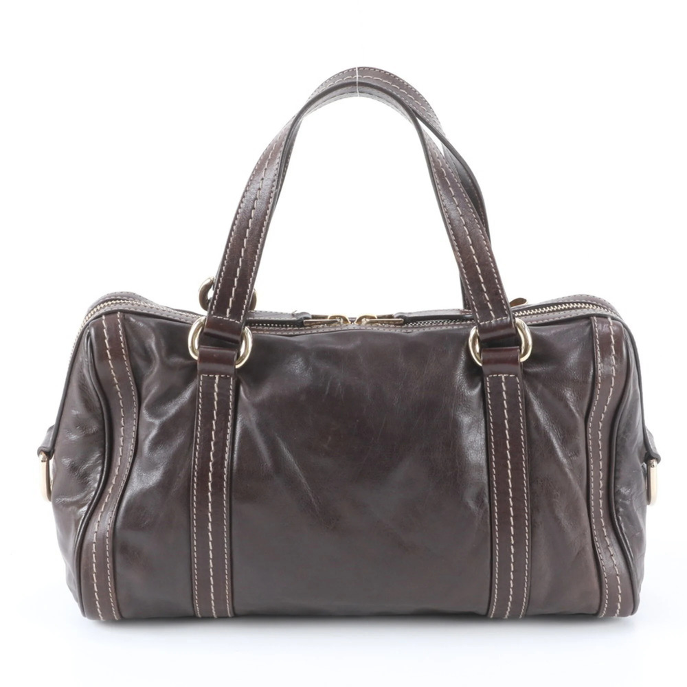 GUCCI Brown Leather Tote Bag - Picture 3 of 9